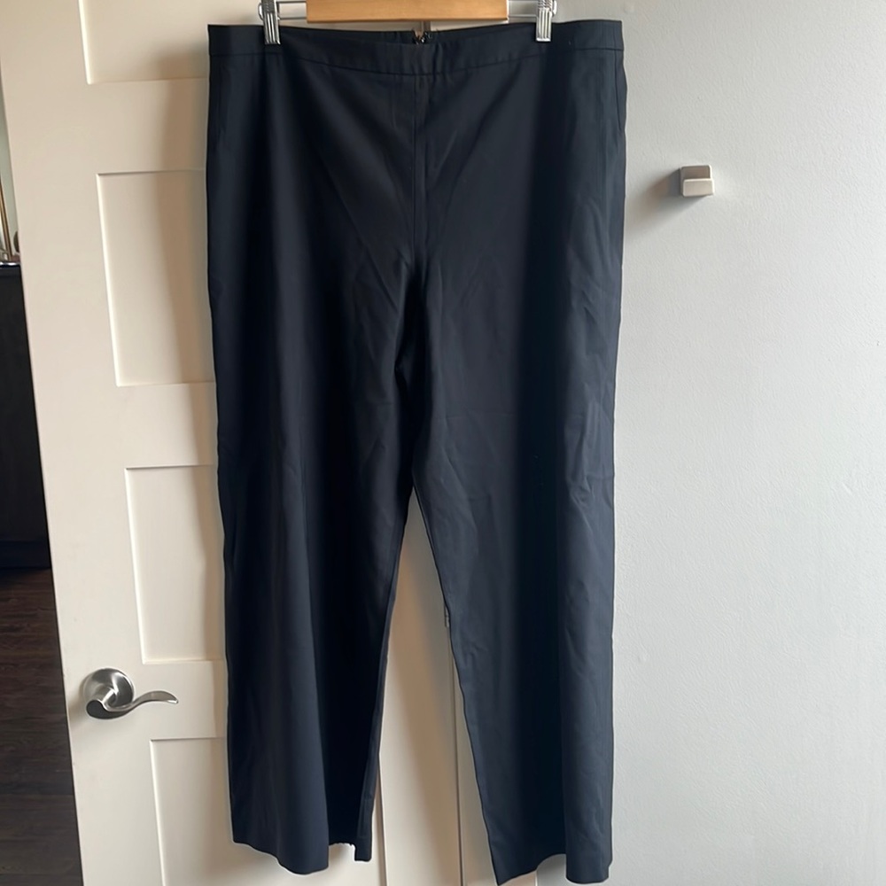 Worth 18 wool blend black trousers pants rear zipper